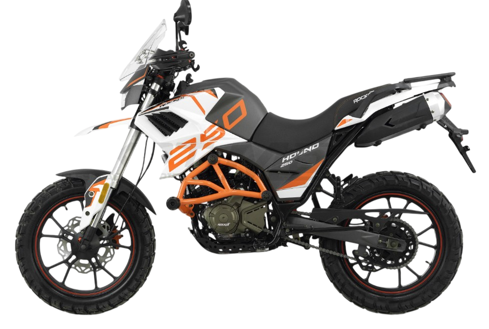 Мотоцикл турэндуро ROCKOT HOUND 2.0 250 ПТС Белый/оранжевый
